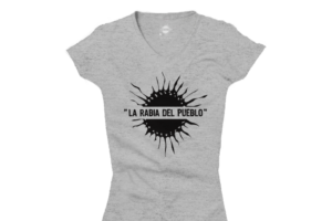 T-Shirt GRIS CHINE l Femme l Serigraphie NOIR l Poitrine